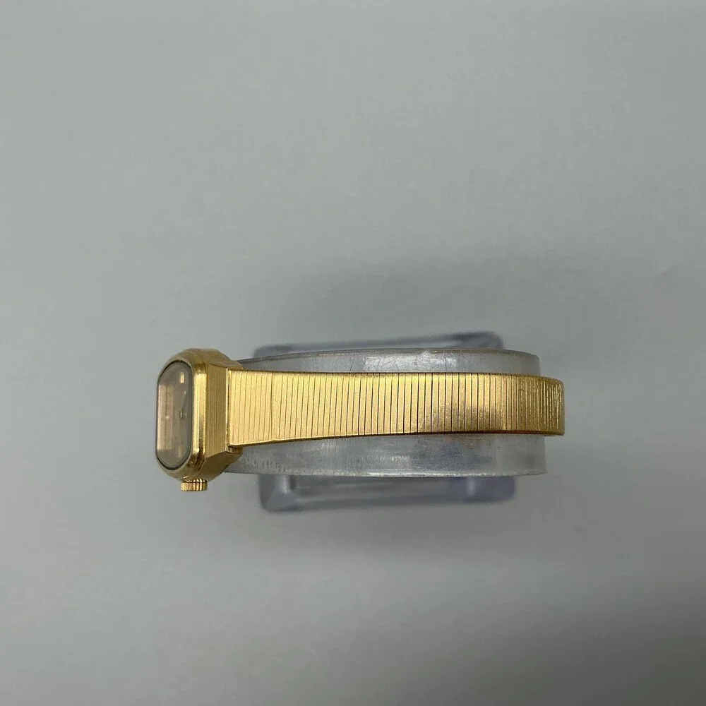 Vintage Pulsar Womens Watch 17mm Champagne Dial Gold Tone New Battery 6.75